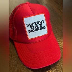 REVOLVE Red 'Support Day Drinking' Trucker Hat